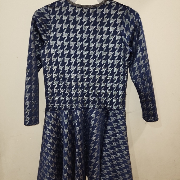 Girls dress by KELLY KIDS size 10 color Navy and Silver - Picture 2 of 5